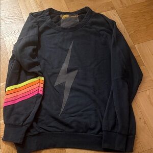 Black/Dark Gray Lightning Bolt by Aviator Nation- great condition